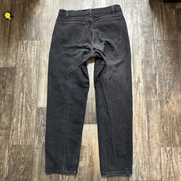 Vintage Levis Made USA 550 Black Denim Jeans Relaxed Size 36x32 - Picture 5 of 10